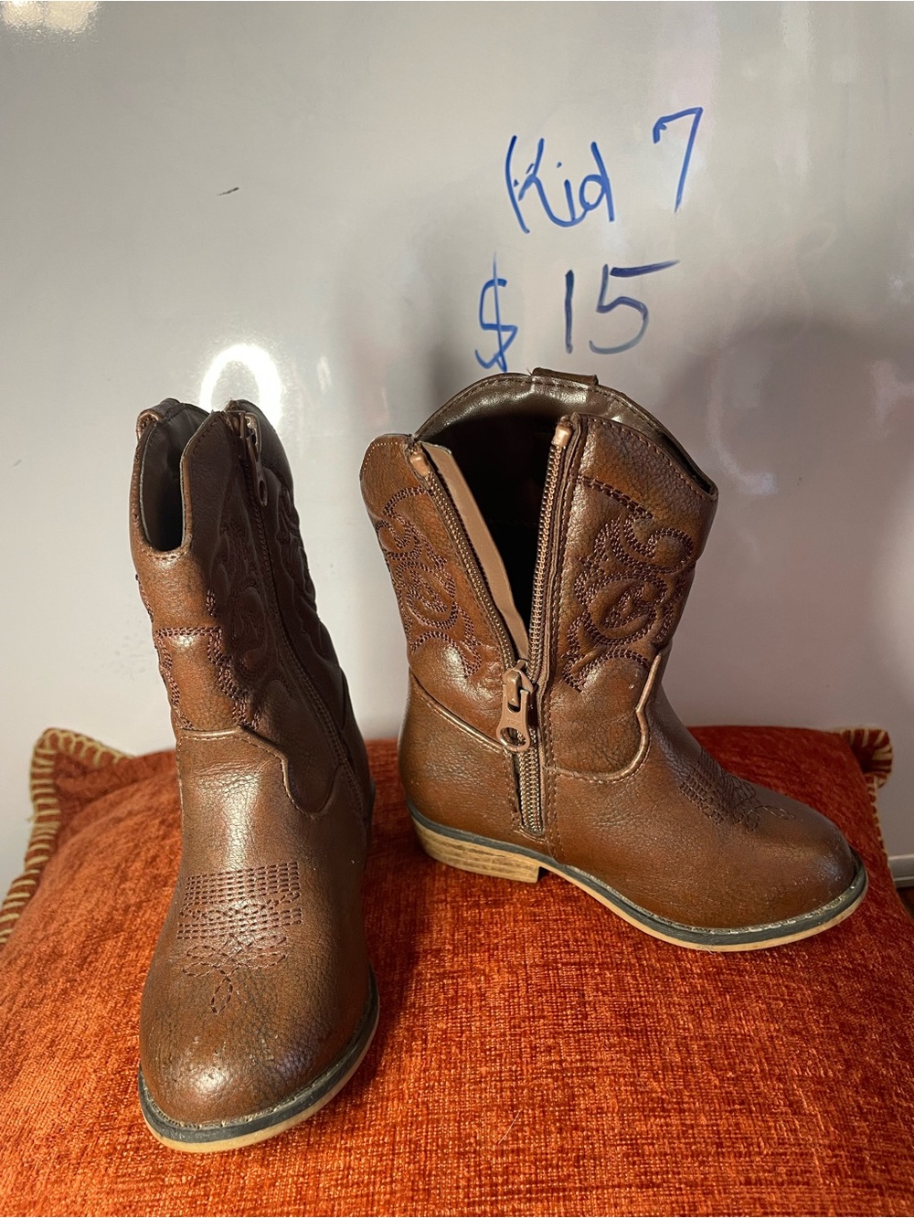 Target Brown Kids' Ankle Boots with Side Zipper